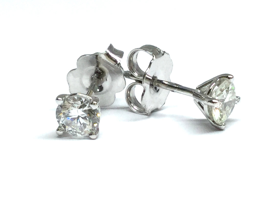 Diamond Stud Earrings 0.60ctw - White Gold