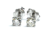 Load image into Gallery viewer, Diamond Stud Earrings 0.60ctw - White Gold
