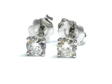 Load image into Gallery viewer, Diamond Stud Earrings 0.46ctw - White Gold
