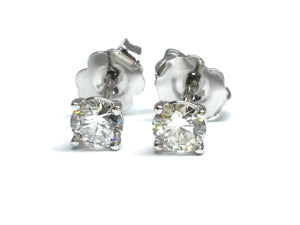 Diamond Stud Earrings 0.46ctw - White Gold
