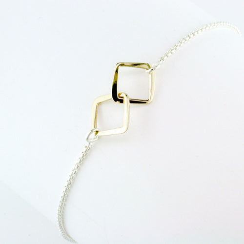 Little Squares Bracelet - Two Tone