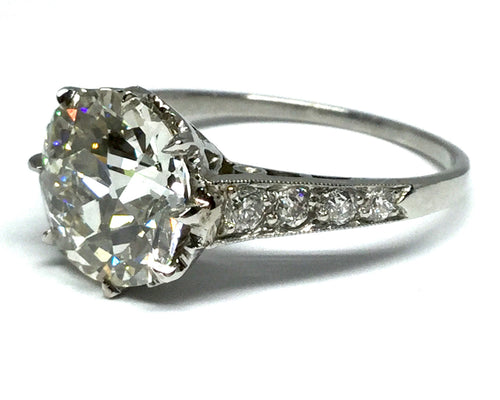 3.04ctw Diamond Art Deco Ring - Platinum