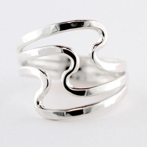 Three-Band S Ring - Silver