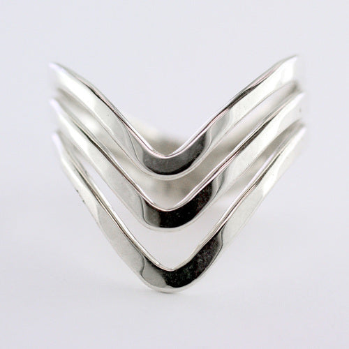 Chevron Ring - Silver