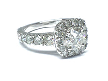 Load image into Gallery viewer, 1.92ctw Diamond Ring w/ Cushion Halo - White Gold
