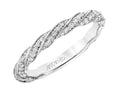 Twist Design Diamond Band - White Gold