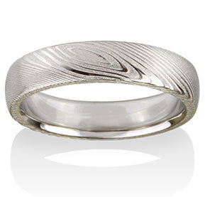Pathways Pattern Damascus Steel Band