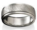 Storm's Eye Damascus Steel Band w/ Rails
