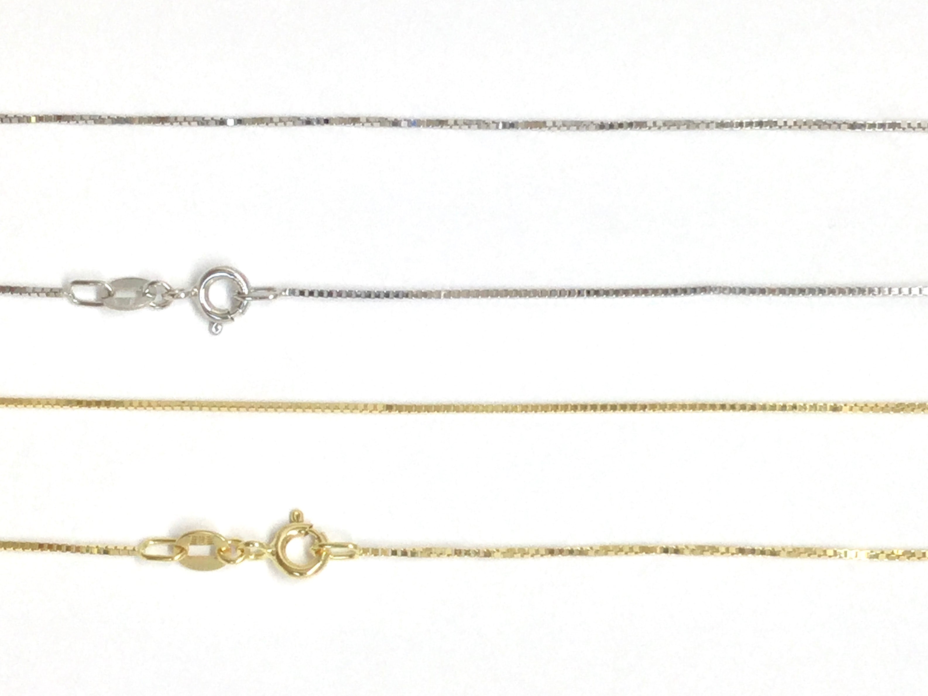 Light Box Chain - White, Yellow Gold
