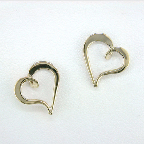 Small Heart Earrings - Yellow Gold