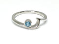 Wave Seeker Ring with Blue Topaz - Silver