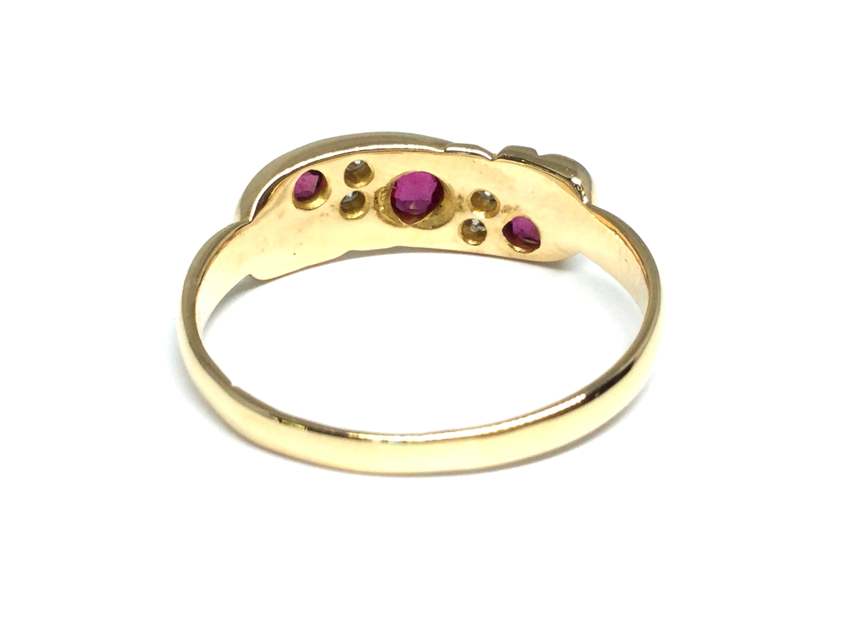 Victorian Ruby and Diamond Ring - Yellow Gold