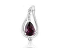Rhodolite Garnet Pendant w/ Diamond Accents - White Gold