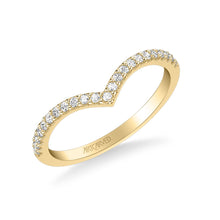 Load image into Gallery viewer, V-Shape Diamond Band - Yellow Gold
