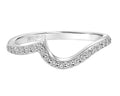 Wave Design Form Fit Diamond Band - White Gold