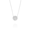 Diamond Disc Necklace - White Gold