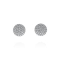 Diamond Disc Earrings - White Gold