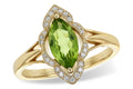 Peridot and Diamond Ring - Yellow Gold