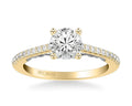 0.86ctw Filigree Accented Diamond Ring - Two Tone
