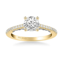 Load image into Gallery viewer, 0.86ctw Filigree Accented Diamond Ring GIA - Two Tone

